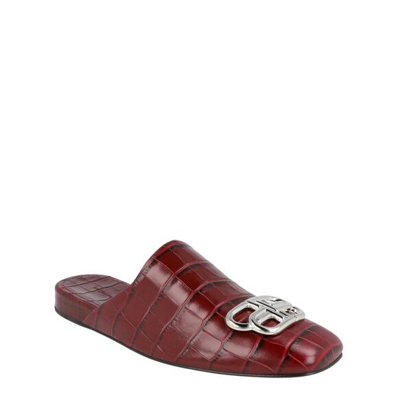 Balenciaga Croc Embossed Leather Cosy BB Mule - Picture 2 of 6